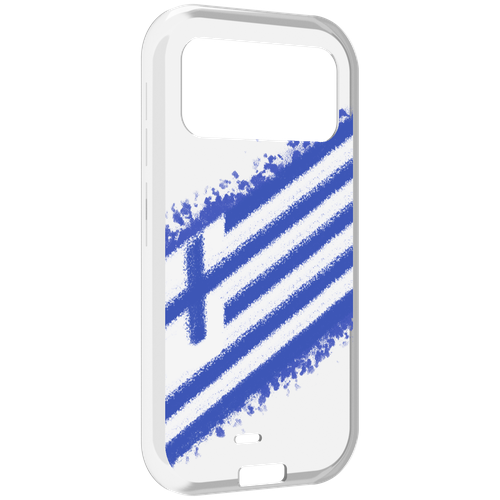 Чехол MyPads флаг Греции для Oukitel F150 H2022 задняя-панель-накладка-бампер