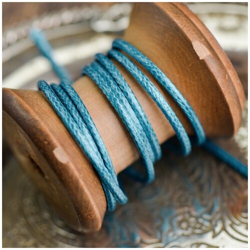 Купить Шнур вощеный 2 мм 15 метров для шитья / рукоделия / браслетов, цвет коричневый, Кафебижу