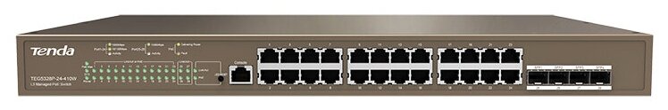 Коммутатор 24PORT 1000M POE 4SFP TEG5328P-24-410W TENDA