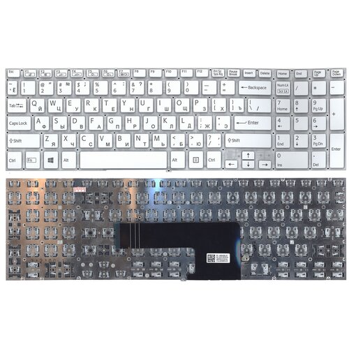 Клавиатура для ноутбука Sony AEHK97001203A белая без рамки с поддержкой подсветки 1750₽