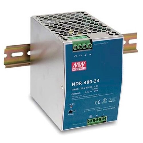 Источник питания AC/DC Mean Well NDR-480-48 аксессуар planet 48v 240w din rail power supply ndr 240 48 adjustable 48 56v dc output