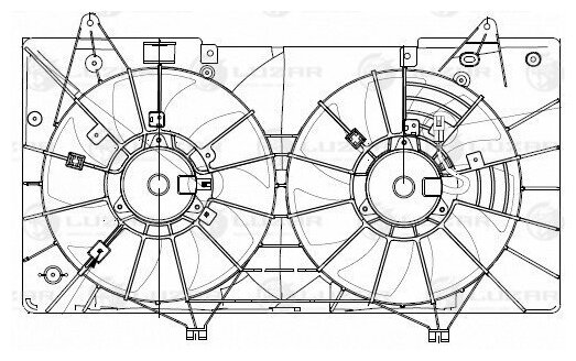 Вентилятор охлаждения с кожухом Mazda 6 (GH) (07-) 1.8i/2.0i (LFK 25EP)