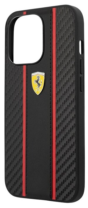 Чехол CG Mobile Ferrari PU Carbon/Smooth with metal logo Hard для Apple iPhone 13 Pro Max