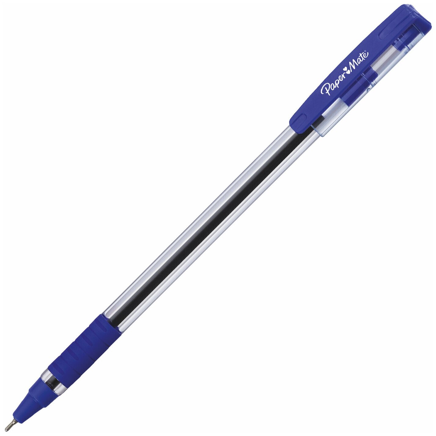 Ручка шариковая с грипом PAPER MATE "Brite", синяя, игольчатый узел 1 мм, линия письма 0,7 мм, 2084374