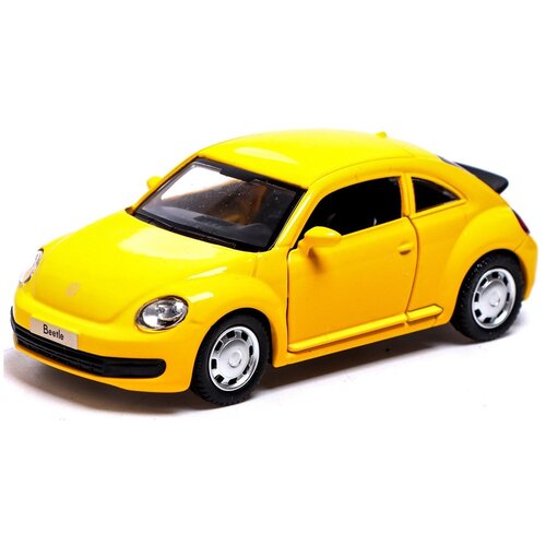 фото Машина металлическая volkswagen the beetle, 1:38, инерция, открываются двери, цвет красный автоград