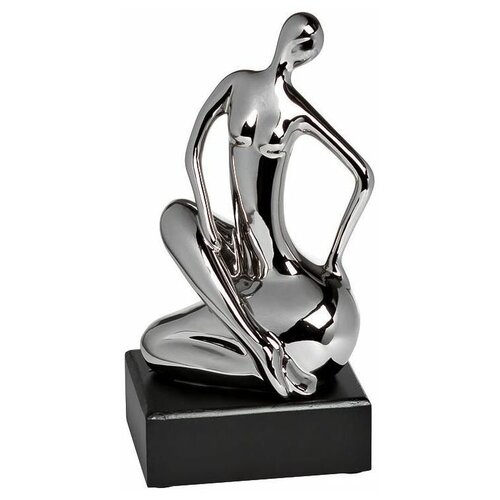 Статуэтка Женщина (сидящая на боку) серебряная Размер: 11*21,5*9 см Garda Decor