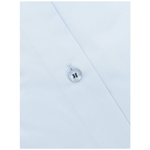 фото Рубашка мужская длинный рукав greg 210/131/076/z/1p_gb, полуприталенный силуэт / regular fit, цвет голубой, рост 174-184, размер ворота 38