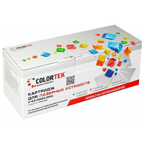 Картридж лазерный Colortek CT-KX-FA85A (85A) для принтеров Panasonic комплект 5 штук телефон проводной panasonic kx ts2352rub чер kx ts2352rub