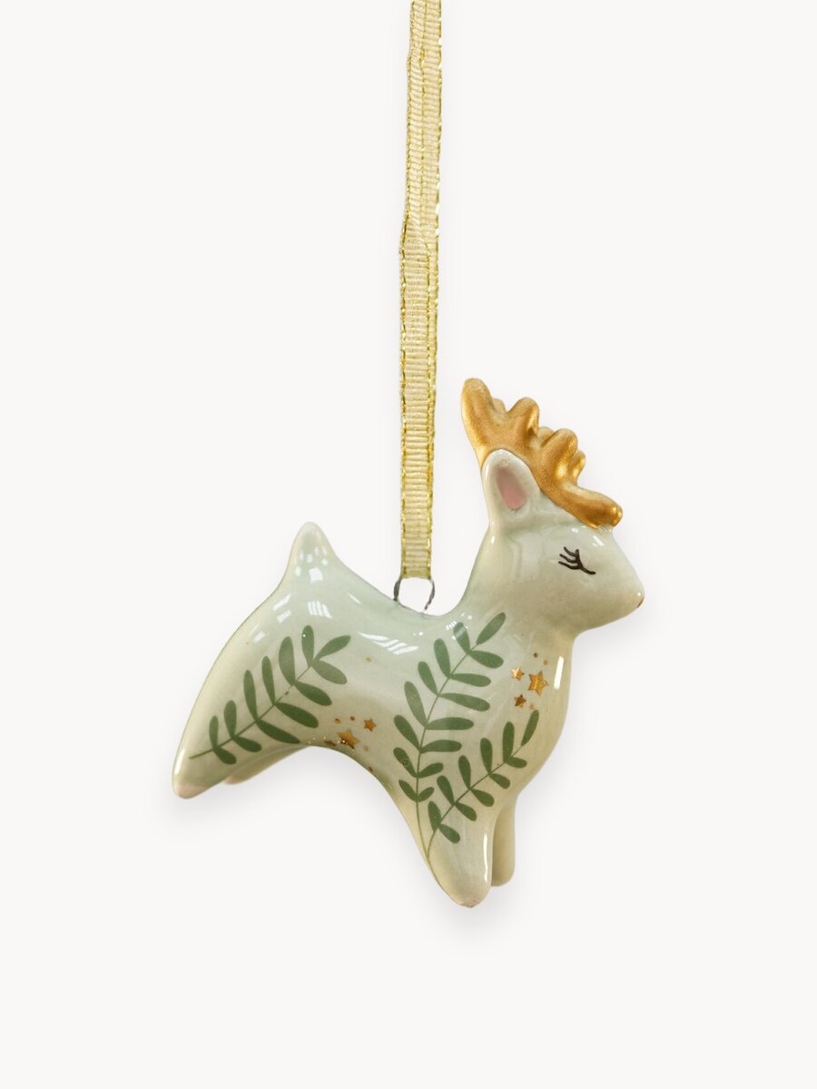 Елочные игрушки Лавка Чудес "Оленёнок", фарфор, высота 5,6 см