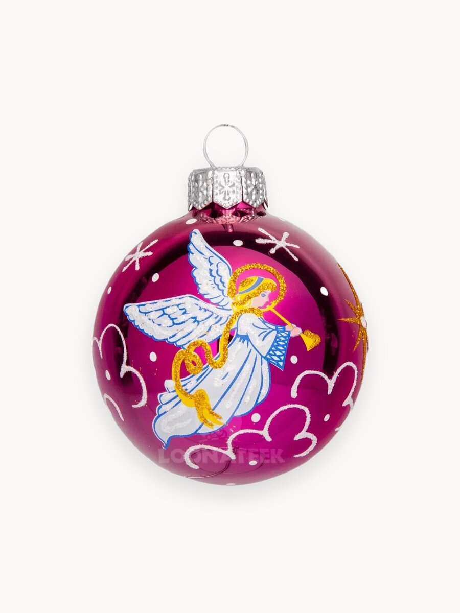 Ёлочный шар Небесный арт. C1196, цвет бордовый