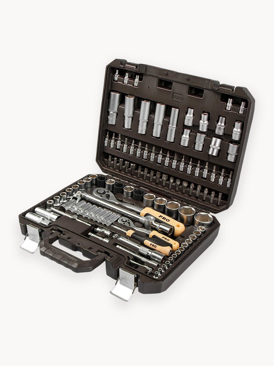 Набор головок и бит с трещоткой в чемодане для автомобиля 110 предметов PRO STARTUL Dakar (PRO-110DK)