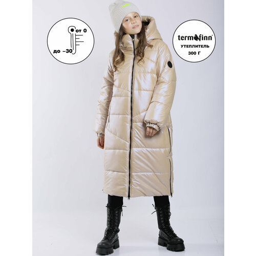 фото Парка orso bianco шоки/шейн, размер 140, черный, бежевый