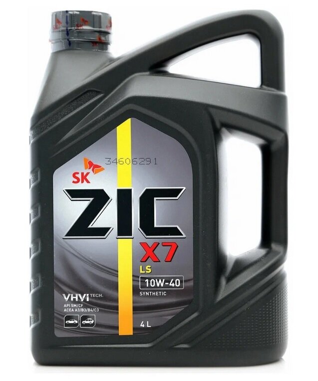 Синтетическое моторное масло ZIC X7 LS 10W-40, 4 л