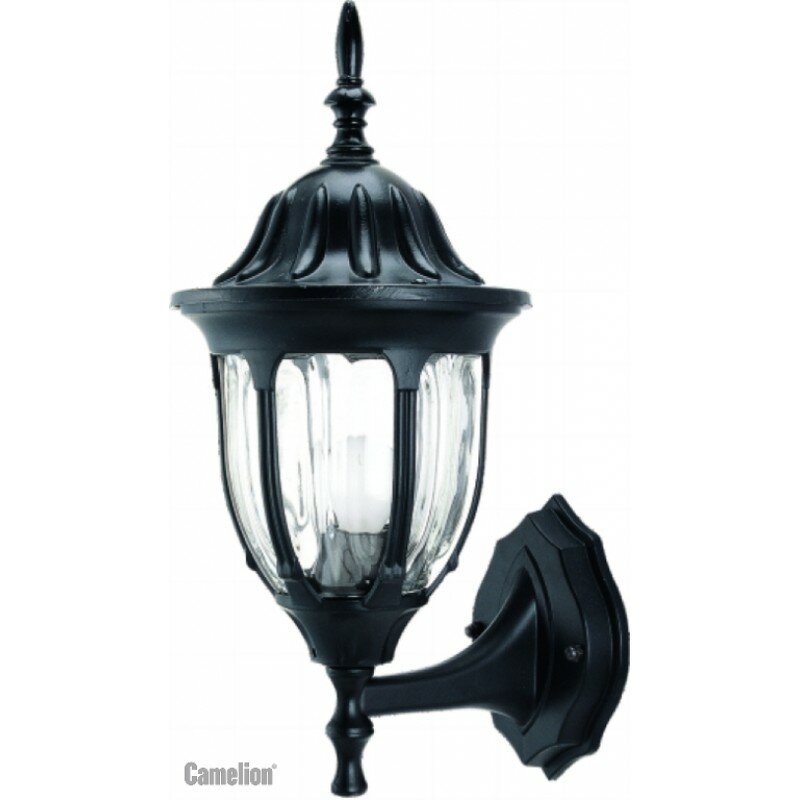 Светильник уличный садово-парковый настенный IP44 10526 Camelion 4501 220В 60Вт Е27 шестигранный черный