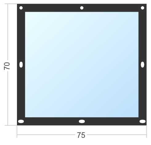 Мягкое окно Софтокна 75х70 см, Прозрачная пленка 0,7мм, Французский замок, Черная окантовка, Комплект для установки - фотография № 3