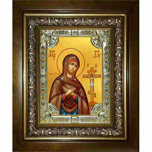 Икона Богородица Ахтырская, 18x24 см, со стразами, в деревянном киоте, арт вк-2914 икона богородица державная 18x24 см со стразами в деревянном киоте арт вк 2881