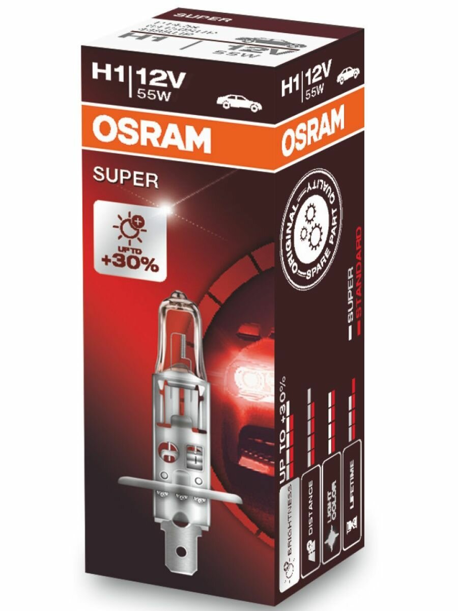 Osram Автолампа H1 (55W 12V) Super 1шт