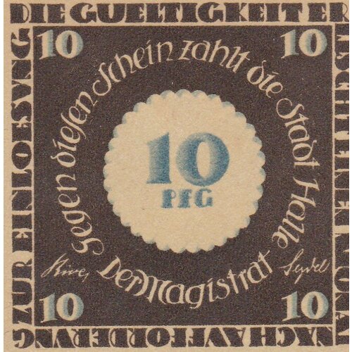 Германия (Веймарская Республика) Галле 10 пфеннигов 1921 г. (№2)
