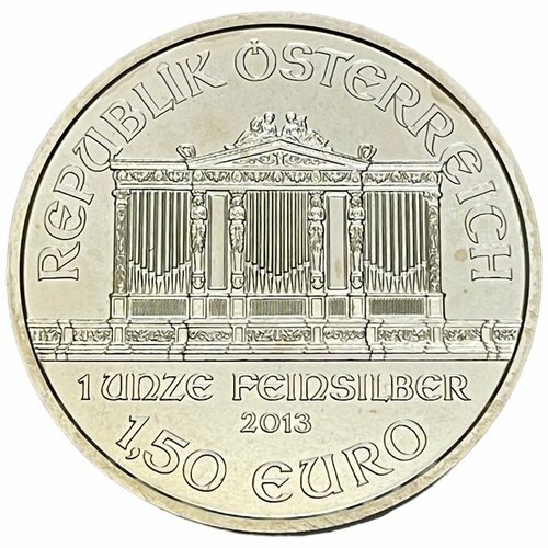 Австрия 1,5 евро 2013 г. (Венская филармония) клуб нумизмат монета 1 2 евро австрии 2013 года серебро венская филармония
