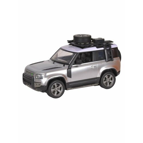 Машинка радиоуправляемая - Land Rover Defender, серый, на батарейках, 1 набор land rover модель коллекционная радиоуправляемая defender