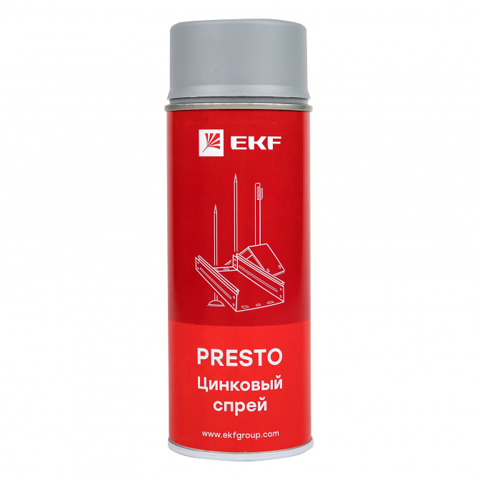 Цинковый спрей Presto 400мл EKF. lp-zinc EKF