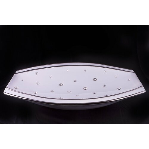 Фруктовница с платиной с кристаллами 32*50*8h см