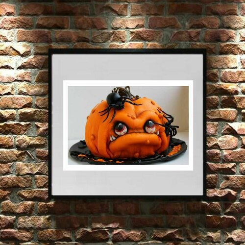 Постер "Тыква-торт" на Хэллоуин (Halloween) от Cool Eshe из коллекции "Праздники"