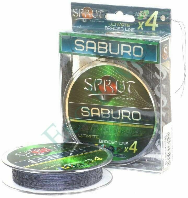 Леска плетеная SPRUT Saburo Soft Ultimate X 4 Space Gray 0.18 95м