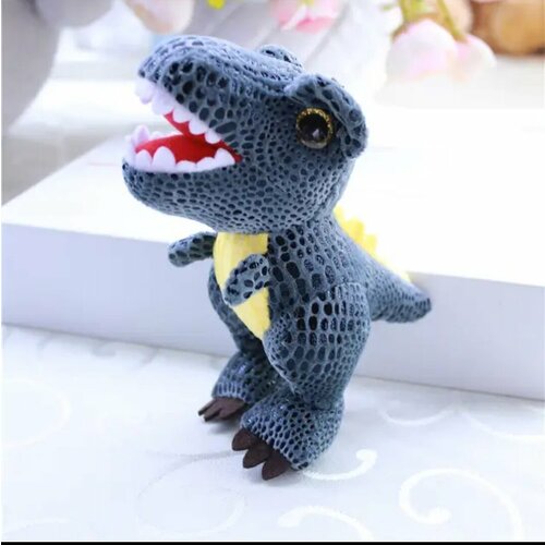 Брелок-мягкая игрушка Динозавр Рекс 14 см. Чёрный
