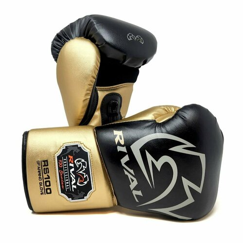 Перчатки боксерские RIVAL RS100 PROFESSIONAL SPARRING GLOVES, 16 унций, черные
