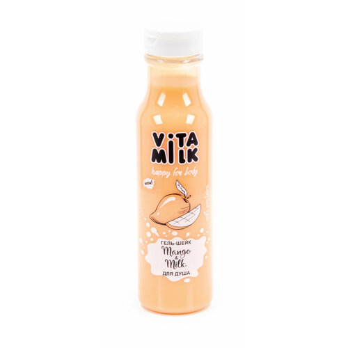 VitaMilk Гель для душа манго и молоко ухаживающий 350мл / очищающее средство для тела