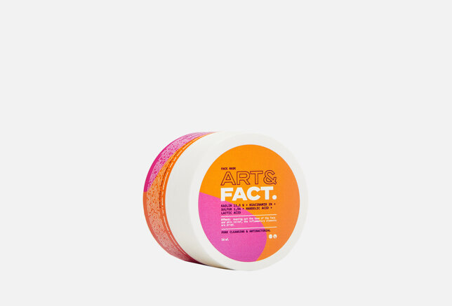 ART&FACT Маска угольная глубоко очищающая поры для лица / Kaolin11,5% + Niacin2% 50 мл - фото №18