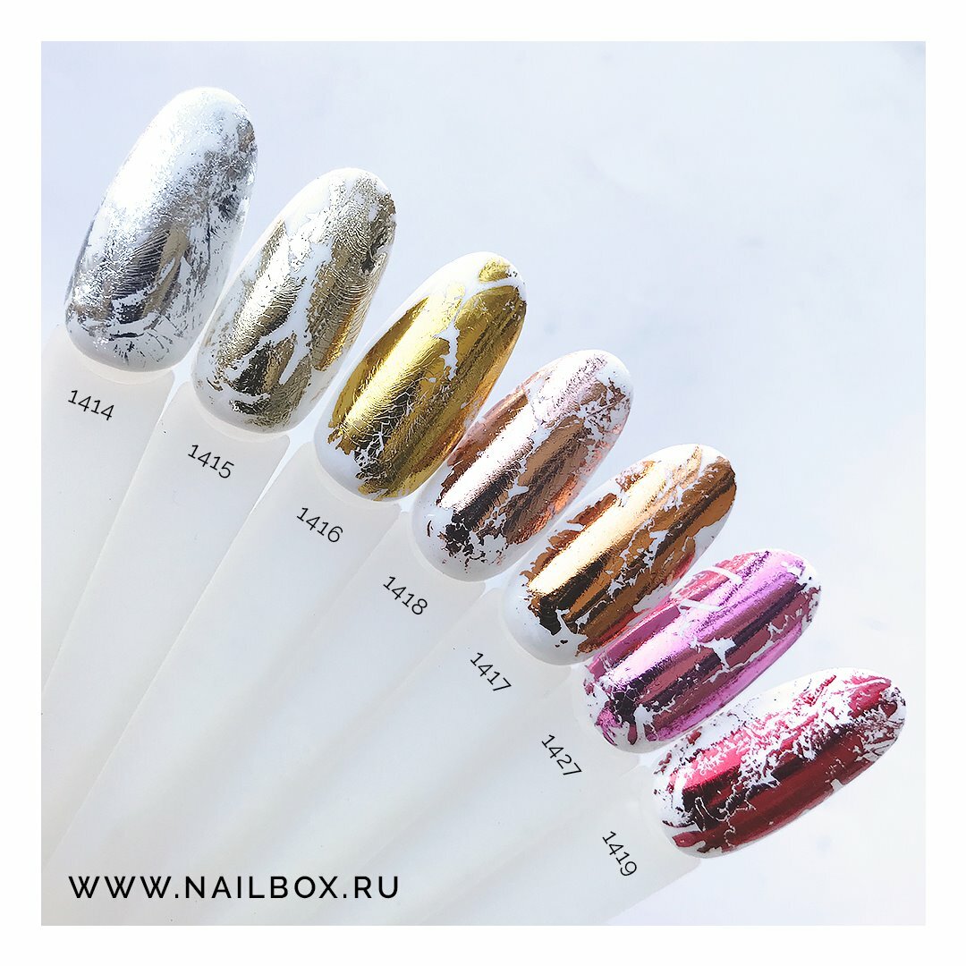 Фольга переводная Zoo Nail Art №1416 глянцевая золото, 4*50 см