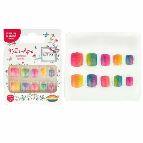 Набор накладных ногтей Lukky Нэйл-Арт№26 Rainbow Glow набор lilac groove 10 наклад ногтей на клеевой основе т21061 lukky нэйл арт