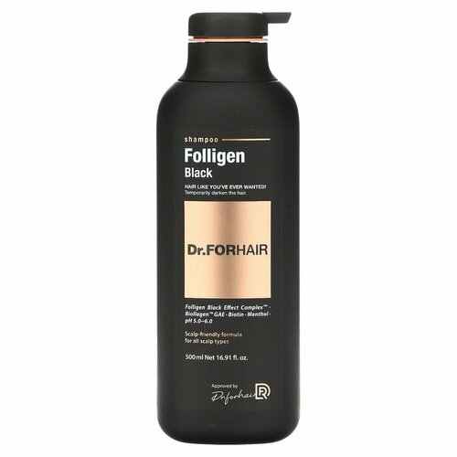 Dr.ForHair, Folligen Shampoo, Black, 16.91 fl oz (500 ml)