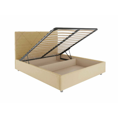 Мягкая кровать Альменно Опал с металл. ПМ, 140х200 (Dimax)