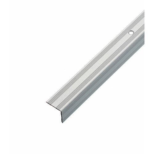 Порог алюминиевый угловой наружный 19х19х1800 мм серебро