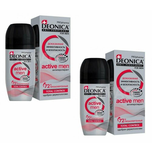 антиперспирант мужской deonica for men propharma active men 50 мл ролик DEONICA Антиперспирант ролик For men PROpharma Active men, 50 мл, 2 шт