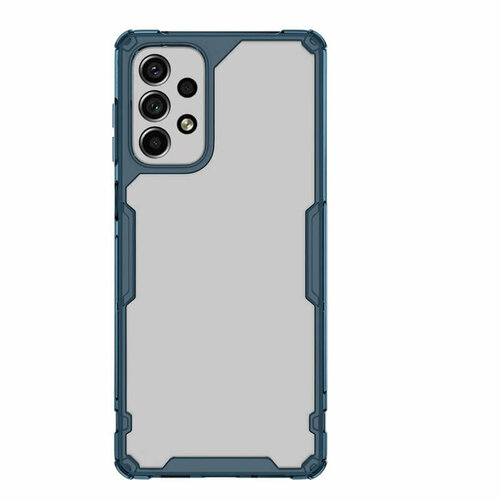 Накладка Nillkin Nature TPU Pro Case силиконовая для Samsung Galaxy A53 5G A536 прозрачно-синяя чехол накладка krutoff soft case фнаф fnaf фокси для samsung galaxy a53 5g a536 черный