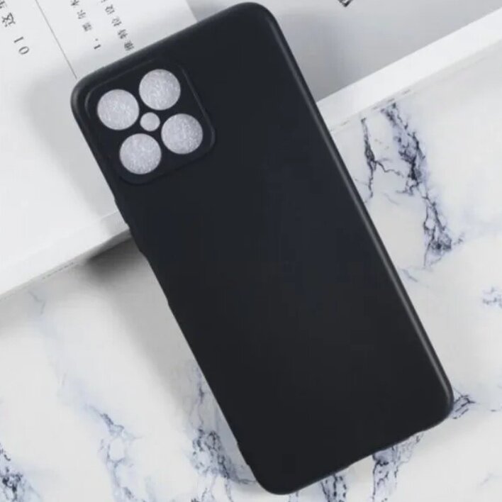 Чехол матовый для Huawei Honor X8, черный — фото 1