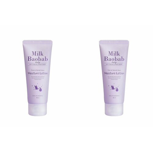 фото Milk baobab, детский лосьон для тела baby moisture lotion travel edition, 70 мл, 2 шт