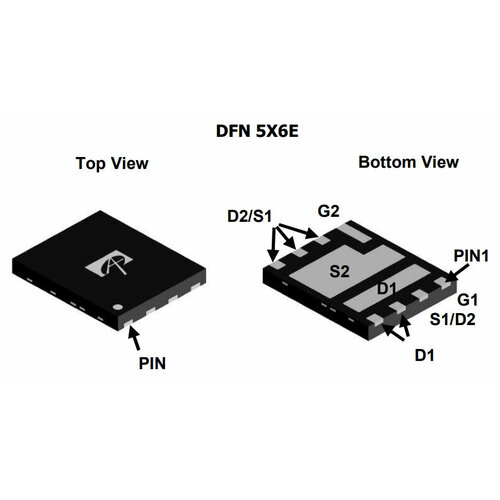 Микросхема AOE6930 N-Channel MOSFET 30V 22A DFN5X6E