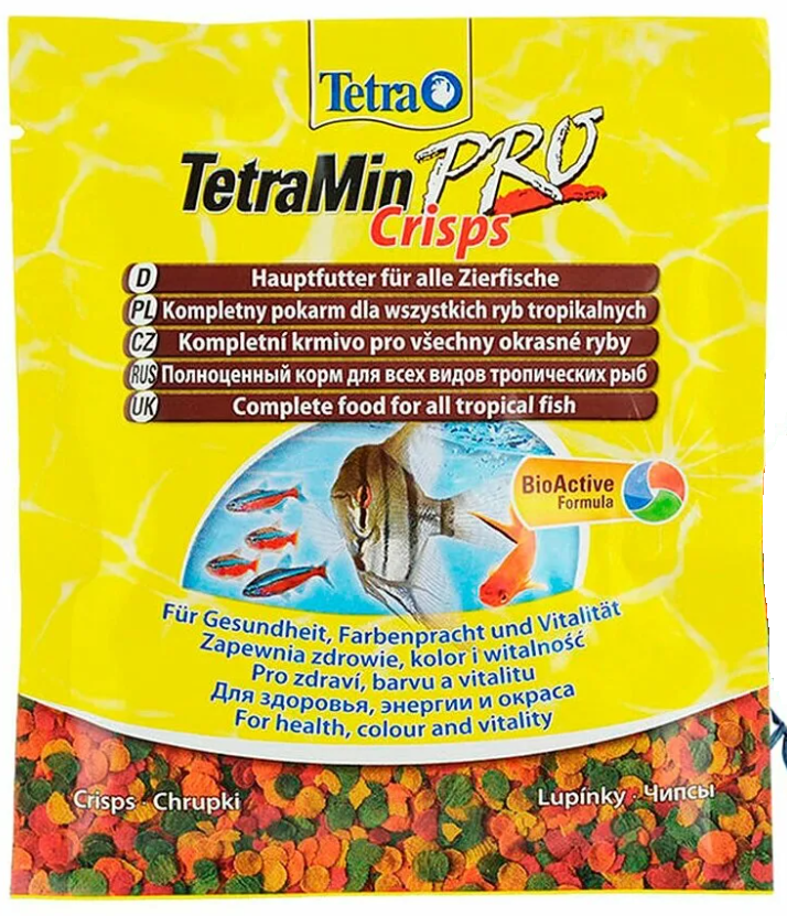 Tetra Корм сухой для декоративных рыб TetraMinPro Crisps, чипсы 12г