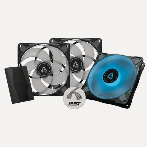 Изображение товара Вентилятор 140x140x27 Arctic P14 PWM PST RGB, 0-1900rpm, 0.17A, 3шт + Controller, ACFAN00256A