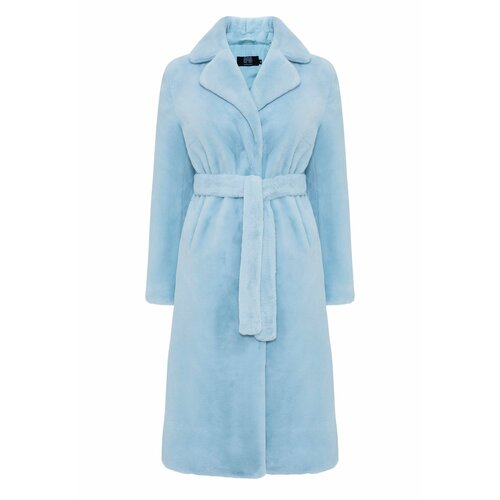 фото Шуба классика sas womanswear, размер m(44-46), голубой