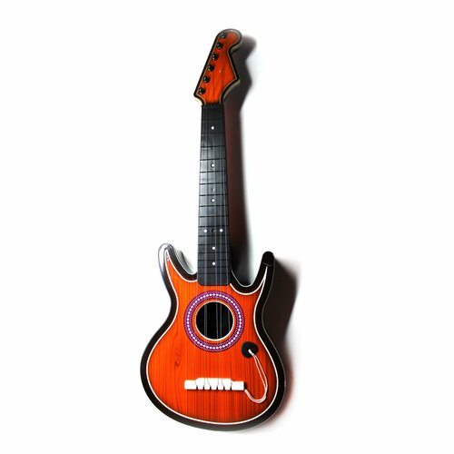 Гитара с металлическими струнами, с медиатором детская гитара укулеле музыкальный инструмент игрушечная мини гитара с четырьмя струнами для раннего детства