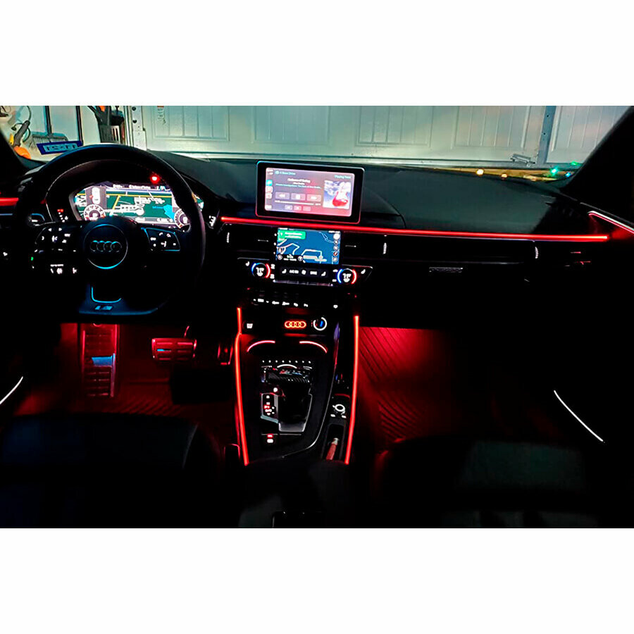 Амбиентная подсветка салона авто LED RGB BT управление телефоном 4 модуля — фото 6