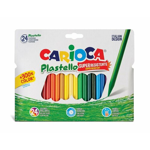 Набор мелков пластиковых Carioca Plastello 24 цв.42880