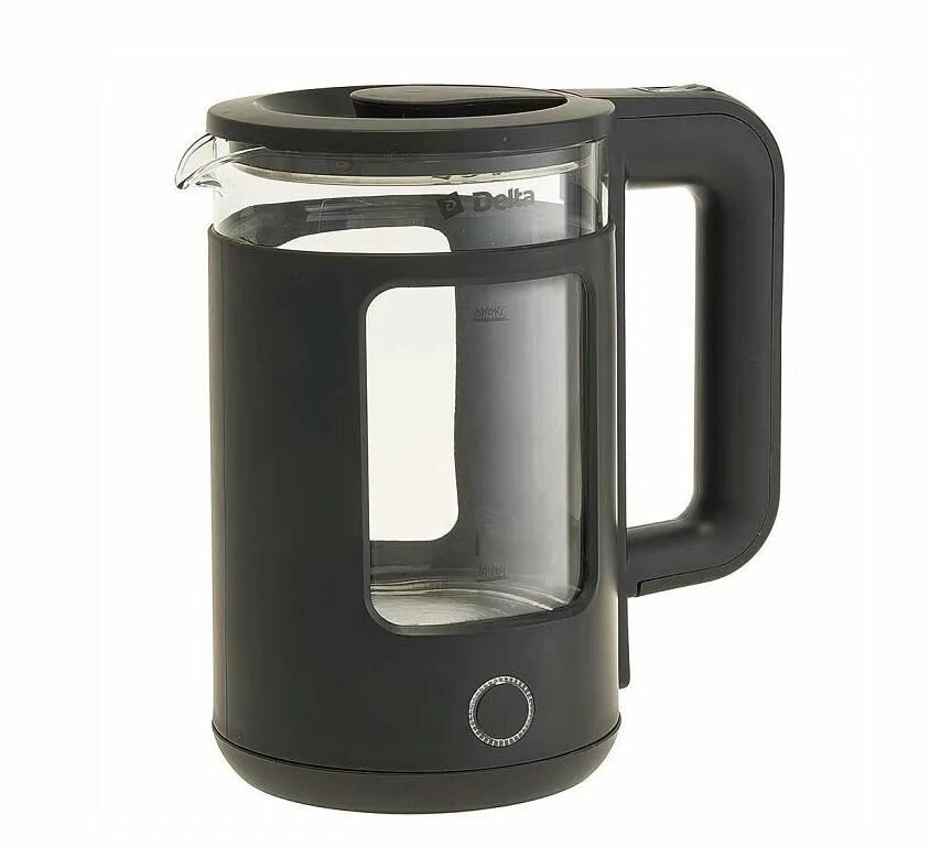 Электрический чайник DELTA DL-1112 черный, 1.5л, 1500Вт