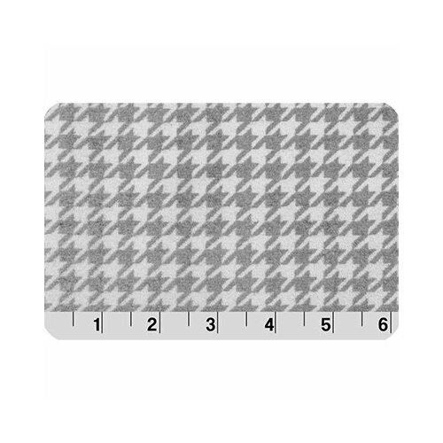 Плюш Peppy Houndstooth, 48х48 см, 440 г/м2, 100% полиэстер, цвет silver, snow